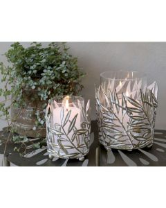 Vire Tealight holder w. leaf decor