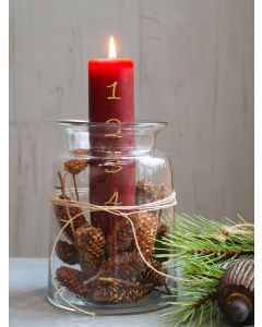 Advent Candle w. gold print 48 h