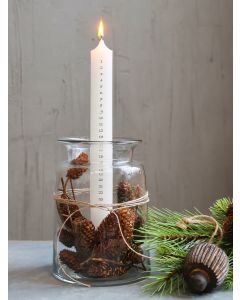 Advent Candle No. 1-24 w. gold print 20 h