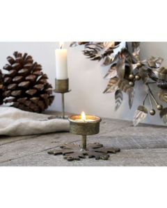 Tealight Holder w. snowflake