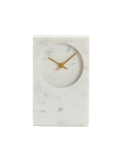 Clock 13x8x20 cm DESTINA white marble