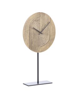 Clock on base 26x7x40 cm GWENNA antique bronze