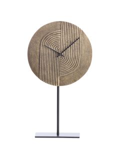 Clock on base 26x7x40 cm GWENNA antique bronze