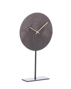 Clock on base 26x7x40 cm GWENNA brown