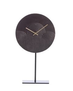 Clock on base 26x7x40 cm GWENNA brown