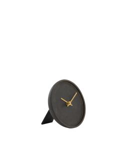 Clock Ø15 cm VETI mango wood brown+gold
