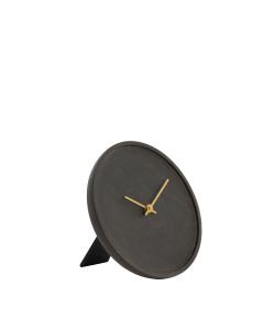 Clock Ø20 cm VETI mango wood brown+gold