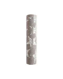 Star Grey Tableribbon silver 28cmx2,5mtr (rolled) (20 in box)