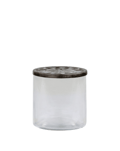 Glass Jar w. patterned lid