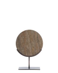 Ornament on base 25,5x10x38,5 cm MORENO drk brown travertine