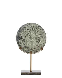 Ornament on base 23x8,5x38,5 cm WALDECK marble black+glass