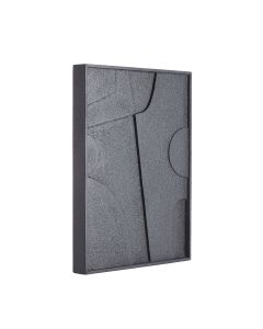 Wall ornament 80x8x60 cm COLINO wood matt black