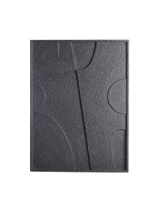 Wall ornament 80x8x60 cm COLINO wood matt black