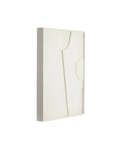 Wall ornament 80x8x60 cm COLINO wood cream