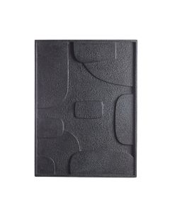 Wall ornament 80x8x60 cm COLINA wood matt black