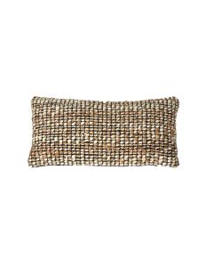 Cushion 60x30 cm JOLITA jute black-brown