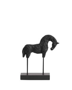 Ornament on base 30x9x35 cm HORSE wood black