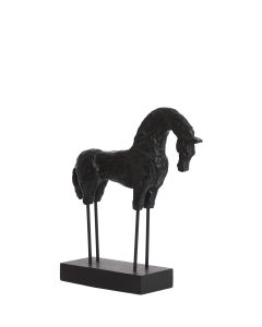 Ornament on base 27x9x31 cm HORSE wood black