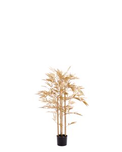 Potted ornament 120x70x120 cm BAMBOO metallic light gold