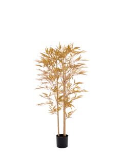 Potted ornament 152x90x152 cm BAMBOO metallic light gold