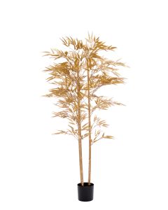 Potted ornament 180x100x180 cm BAMBOO metallic light gold