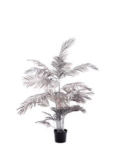 Potted ornament 145x135x135 cm PALM metallic grey