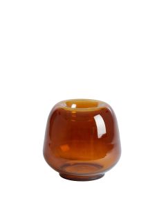 Tealight Ø15x12,5 cm NURIA glass caramel