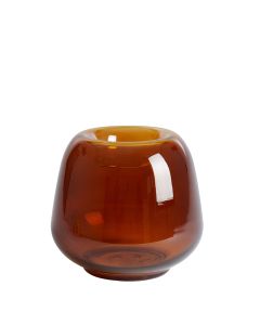Tealight Ø20x18 cm NURIA glass caramel