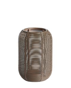 Tealight Ø9x13 cm BIANU matt dark brown