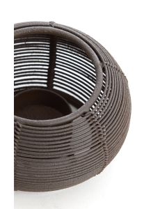 Tealight Ø11x7 cm BIANO matt dark brown