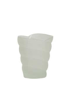 Tealight 10,5x7x12,5 cm MALEA glass matt white