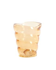 Tealight 10,5x7x12,5 cm MALEA glass peach