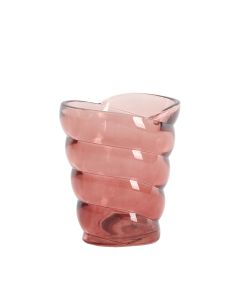 Tealight 10,5x7x12,5 cm MALEA glass pink