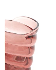 Tealight 10,5x7x12,5 cm MALEA glass pink