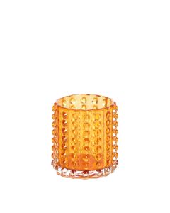 Tealight Ø9,5x10 cm BUBLINA glass orange