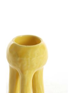 Tealight Ø7,5x10,5 cm KATNI ceramics yellow