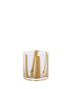 Tealight Ø10x10 cm MULOT glass clear-cream