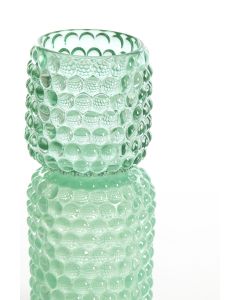 Tealight on base Ø9x20,5 cm BUBLINI glass mint green