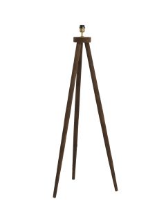 Floor lamp tripod 52x52x122 cm ILIAS wood matt dark brown