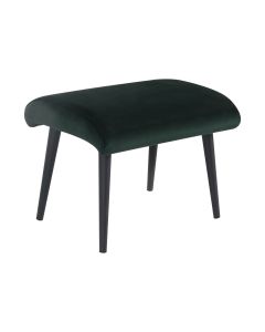 Footstool ornamental bench velvet metal benno - velvet dark green