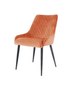 Dining room chairs Velvet Velvet Bella - Velvet Oranje