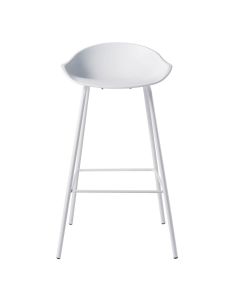 Bar stool 75 cm Metal Plastic Romeo Mono White