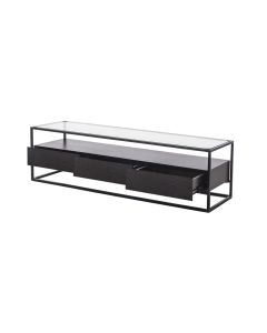 TV furniture metal wood 150 cm Baily - Black