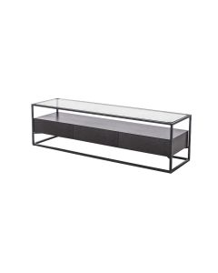 TV furniture metal wood 150 cm Baily - Black