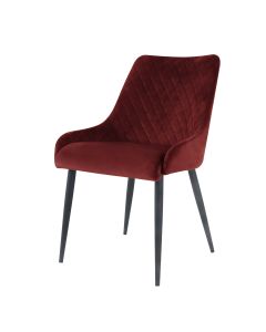 Dining room chairs Velvet Velvet Bella - Velvet Bordeaux red