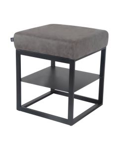 Bedside table side table vegan leather Otto - Stone