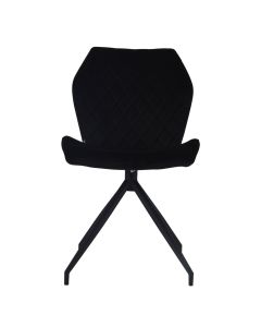 Dining room chairs Velvet and Bouclé Rocky - Black
