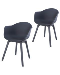 Garden chairs Plastic  Romeo - Dark gray