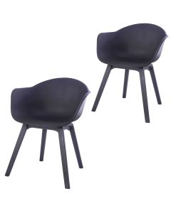 Garden chairs Plastic  Romeo - Black