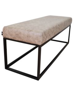 Bench Leather Look Artificial leather 121 cm Couchy - Dessert